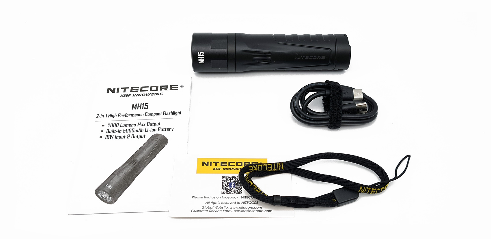 Recensione Nitecore MH15 - 2000 lumens, Power bank