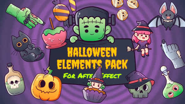 Halloween Animated Elements - VideoHive 47926927