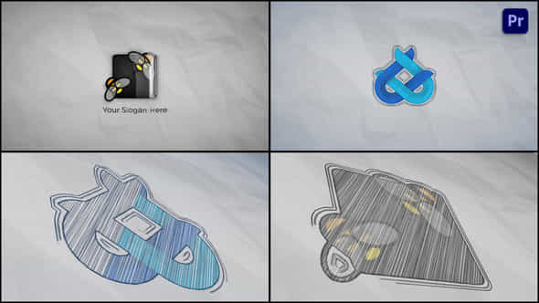 Pencils Logo Reveal - VideoHive 46972917