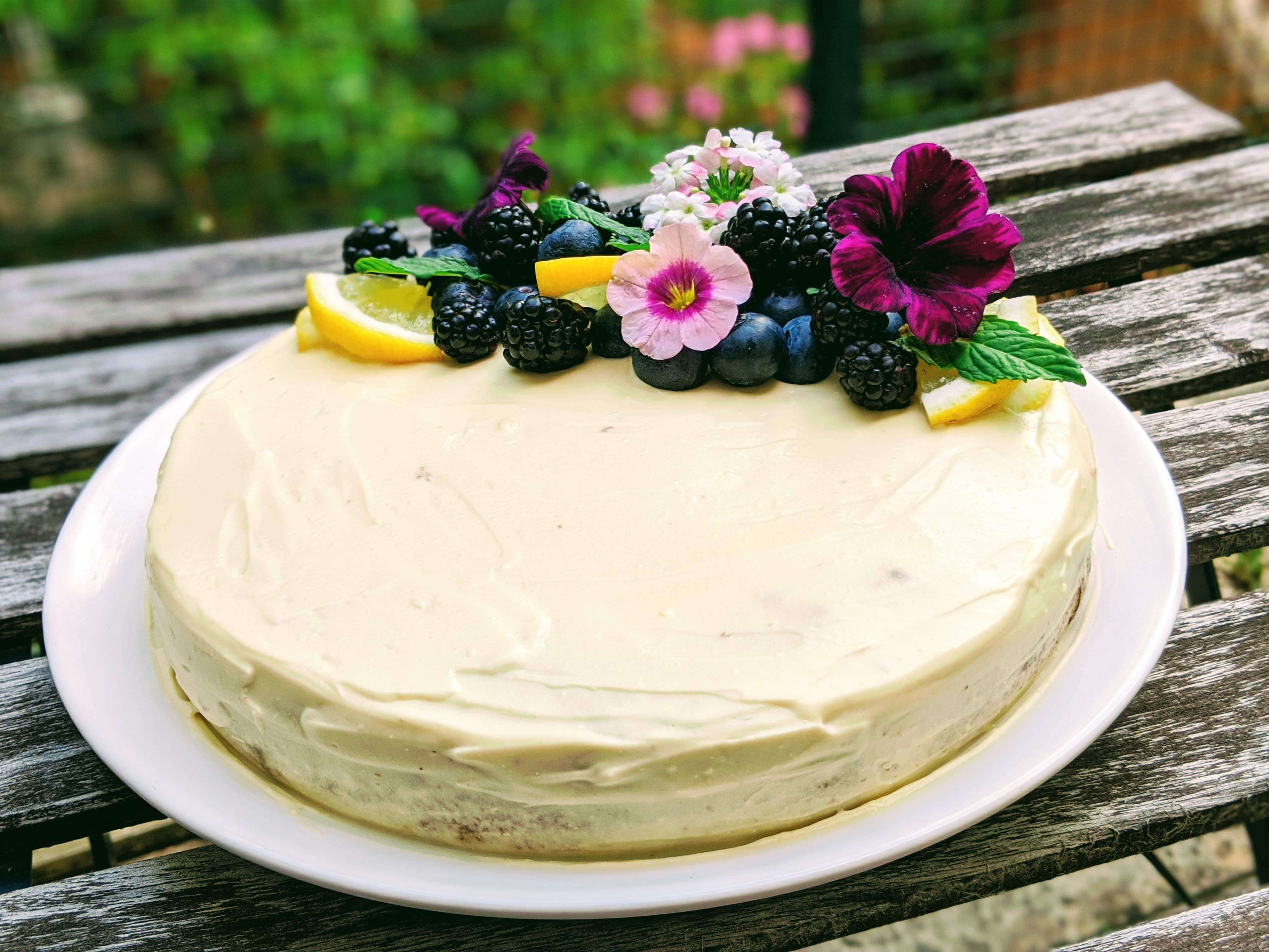 Eggless blueberry cake, Food & Drinks, Homemade Bakes on Carousell