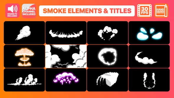 2DFX Smoke Elements And Titles - VideoHive 22896962