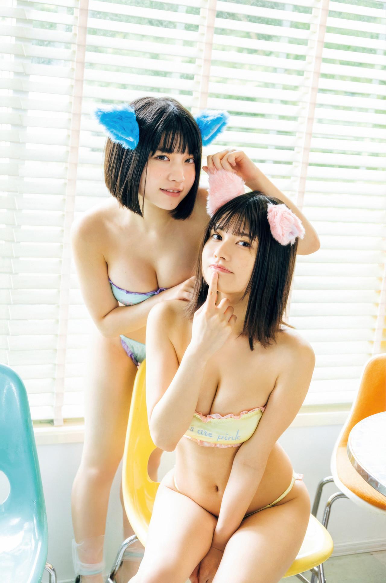 Nemoto Nagi 根本凪, Rin Kaname 鹿目凛, from でんぱ組.inc 写真集 ねもぺろ 「萌えキュン」 だけじゃありません。 Set.01(3)