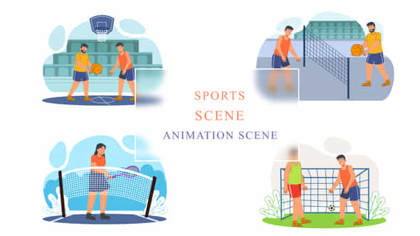 Sports Animation Scene - VideoHive 43067149