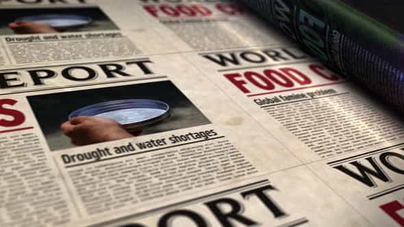 Food crisis news famine and - VideoHive 33183076