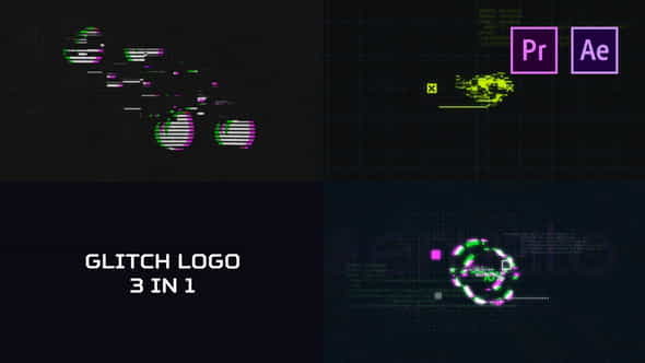 Glitch Logo Pack - VideoHive 27592033