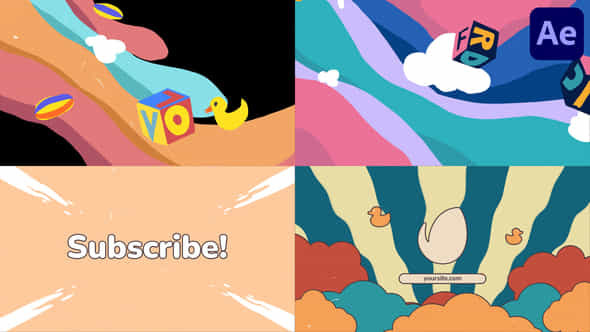 Funny Clouds Logo For After Effects - VideoHive 53613927