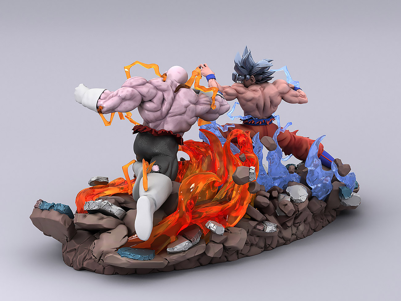 Dragon Ball Super - Goku vs Jiren Diorama Resin Statue ﻿(Hades Designs) UE5tZo1K_o