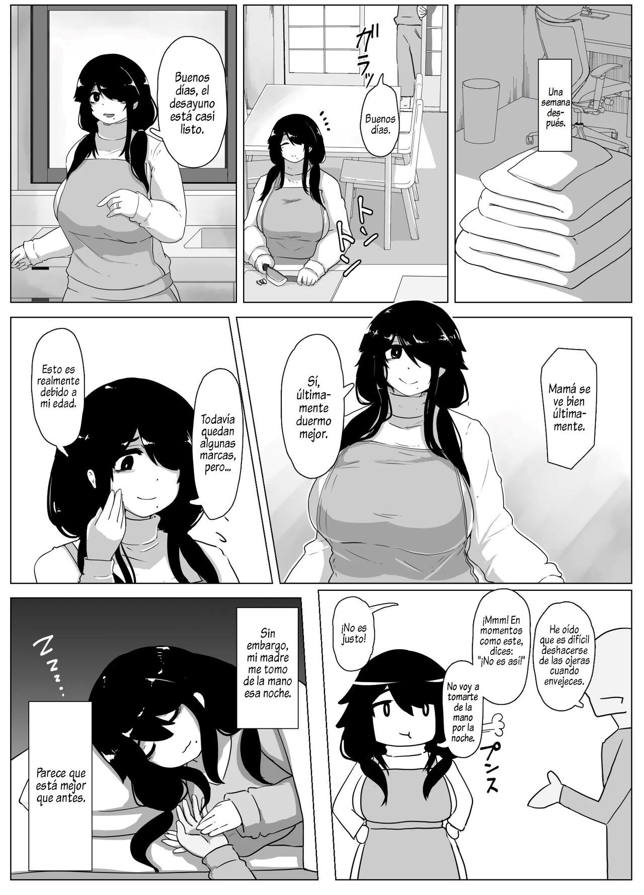 [hahayamoya (moya)] Oyasumi, Okaa-san I  Good Night, Mom I [Spanish]  [Al Chile no Sé Scan]