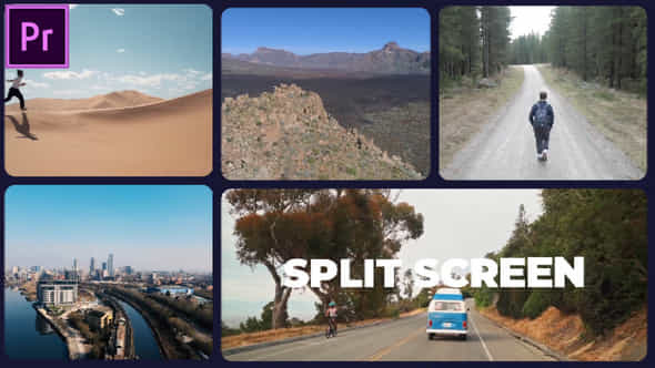 Multicreen Slideshow Split Screen Opener Youtube Gallery Mogrt For Premier Pro - VideoHive 50761106