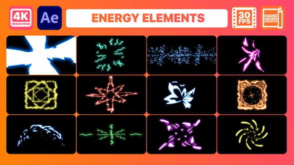 Electric Energy Elements | After - VideoHive 30941421