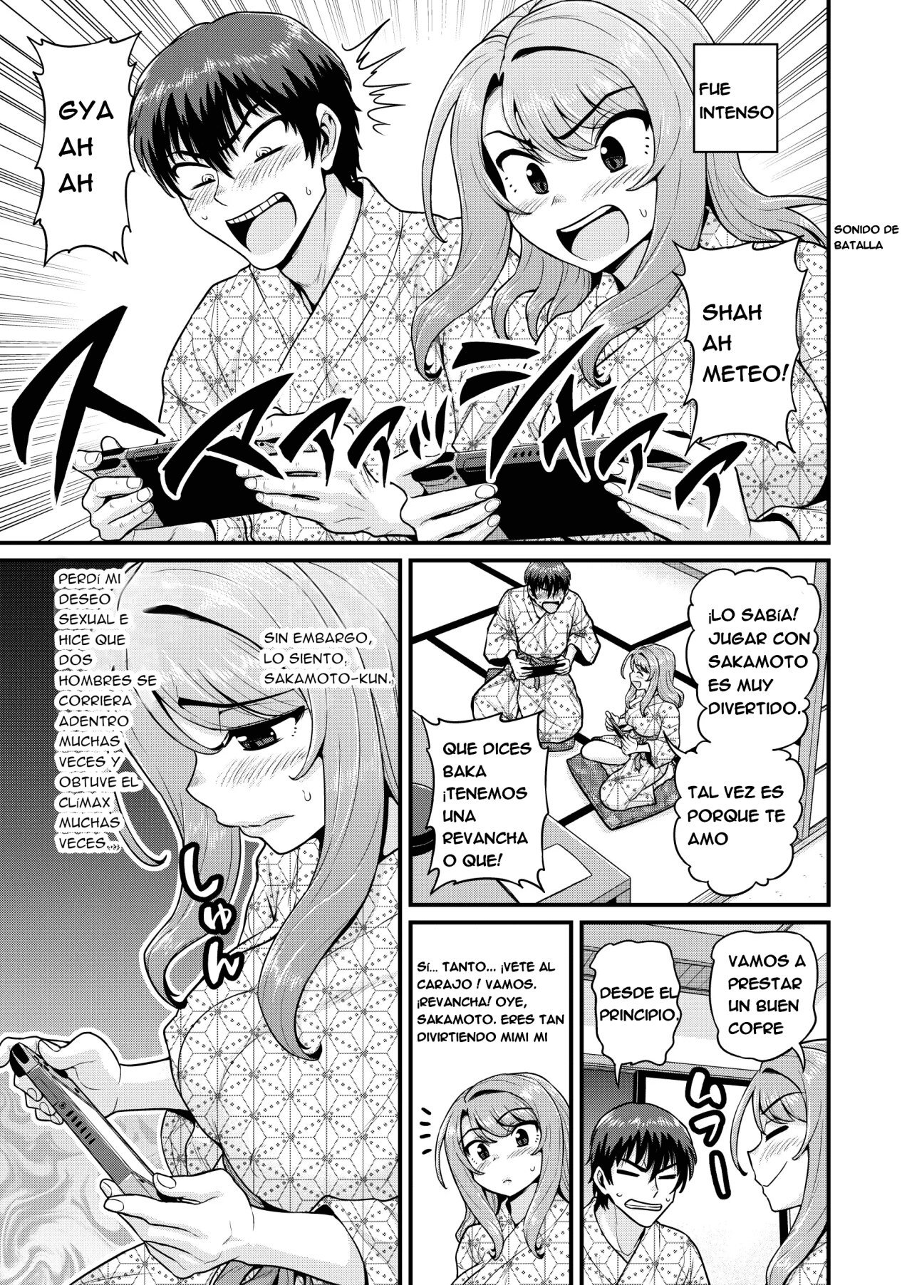 [Chimamire Yashiki (Gachonjirou)] Game Tomodachi no Onnanoko to Onsen Ryokou de Yaru Hanashi NTRver. [Spanish]