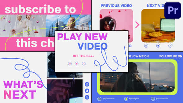 Stylish Youtube Slides Premiere Pro Mogrt - VideoHive 53666769