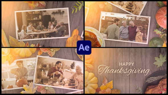 Thanksgiving Day Slideshow - VideoHive 39478276