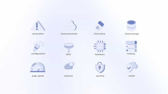 Cloud Computing Flat Icons - VideoHive 49187261