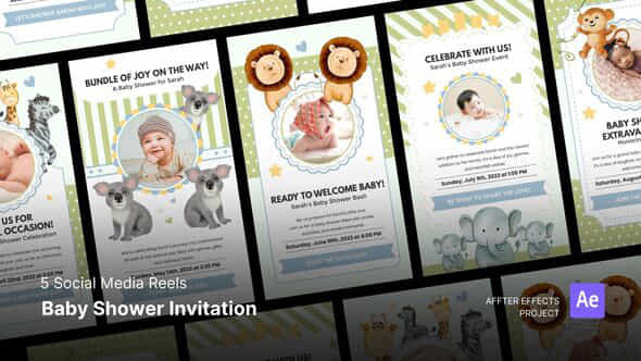 Social Media Reels Baby Shower Invitation After Effects Template - VideoHive 48887125