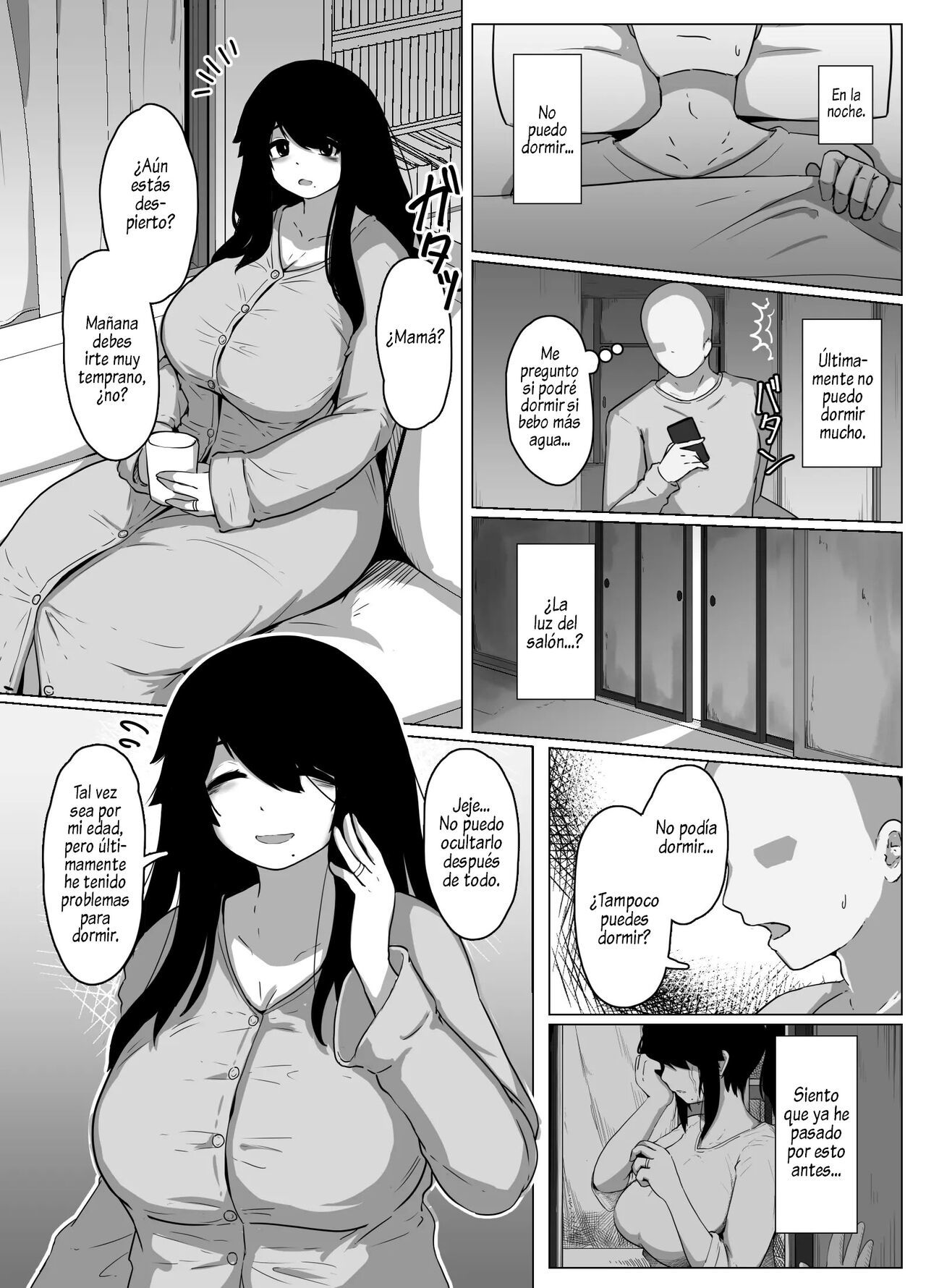 [hahayamoya (moya)] Oyasumi, Okaa-san I  Good Night, Mom I [Spanish]  [Al Chile no Sé Scan]