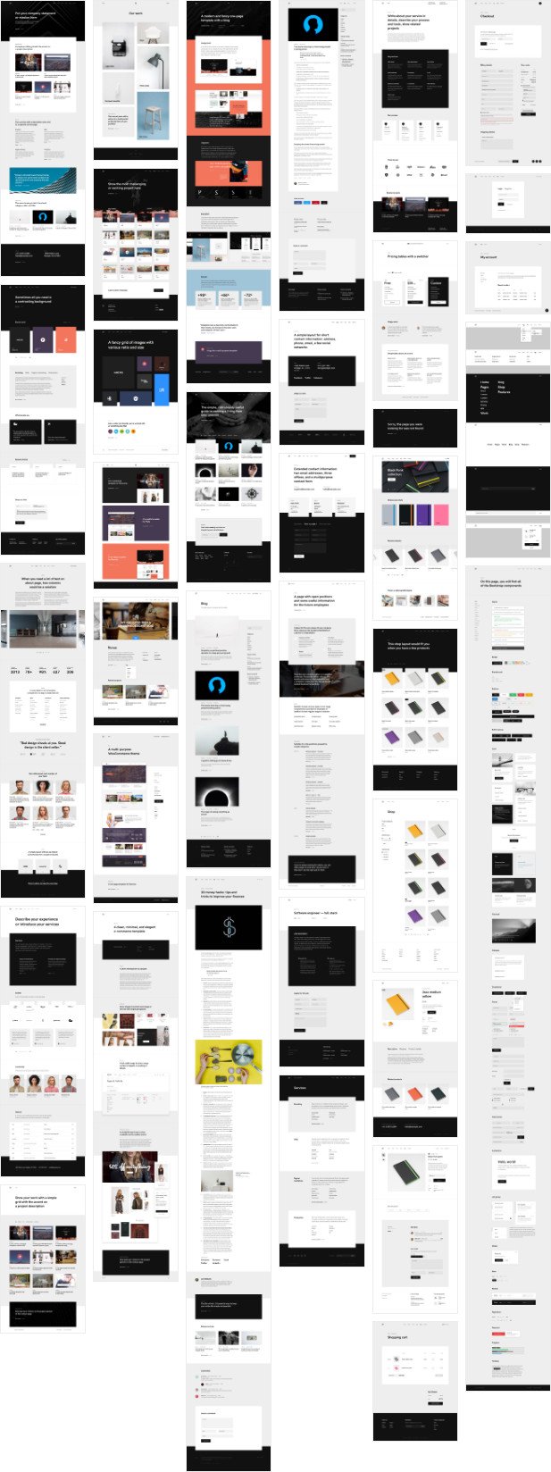 All essential pages plus WooCommerce shop