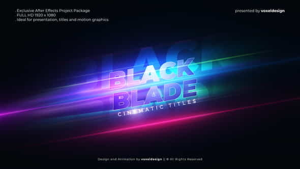 Black Blade Cinematic Opener - VideoHive 26048076