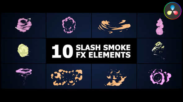 Slash Smoke Elements Davinci Resolve - VideoHive 51990384