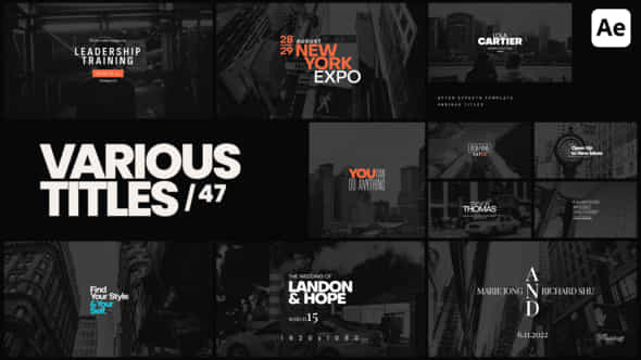 Various Titles 47 - VideoHive 51582559