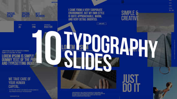 Typography Slides - VideoHive 37920649