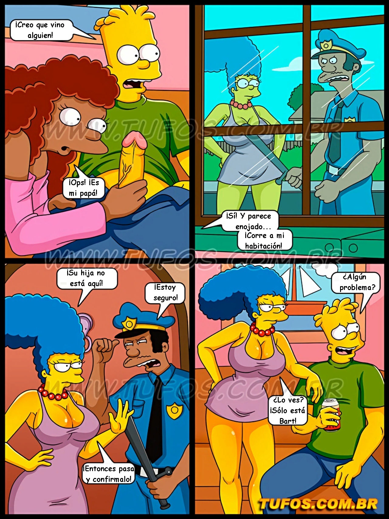 Simpsons xxx - Tomando la polla del policia