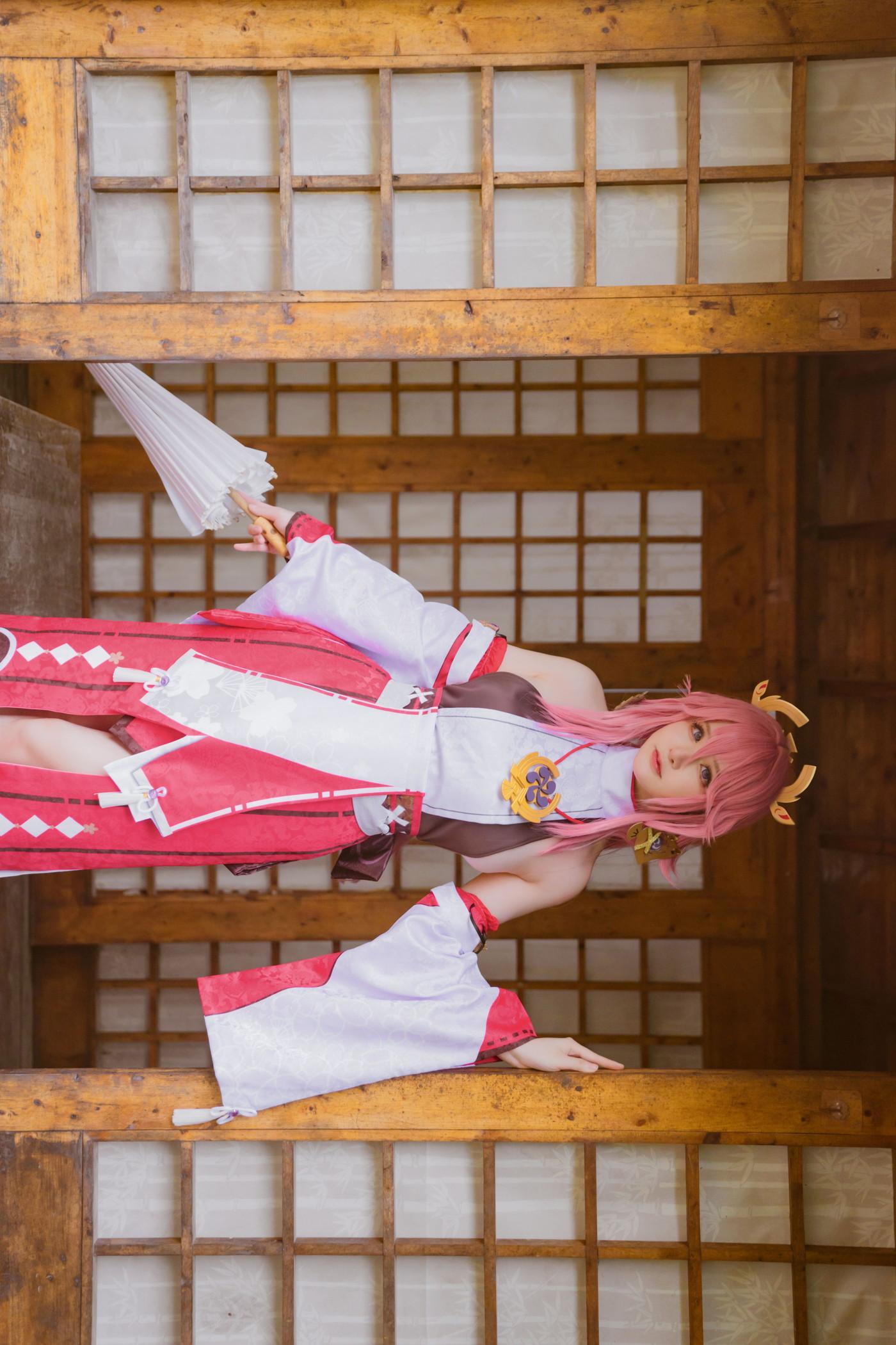 Cosplay 前羽_rr 原神 八重神子(45)