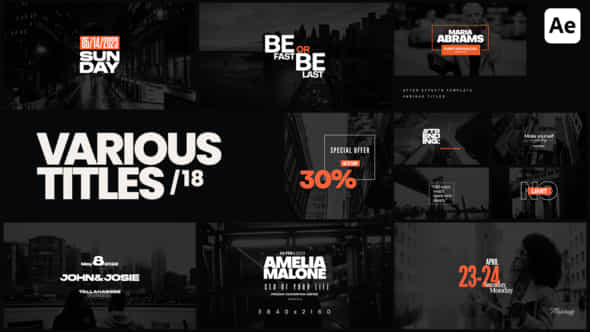 Various Titles 18 - VideoHive 46026676
