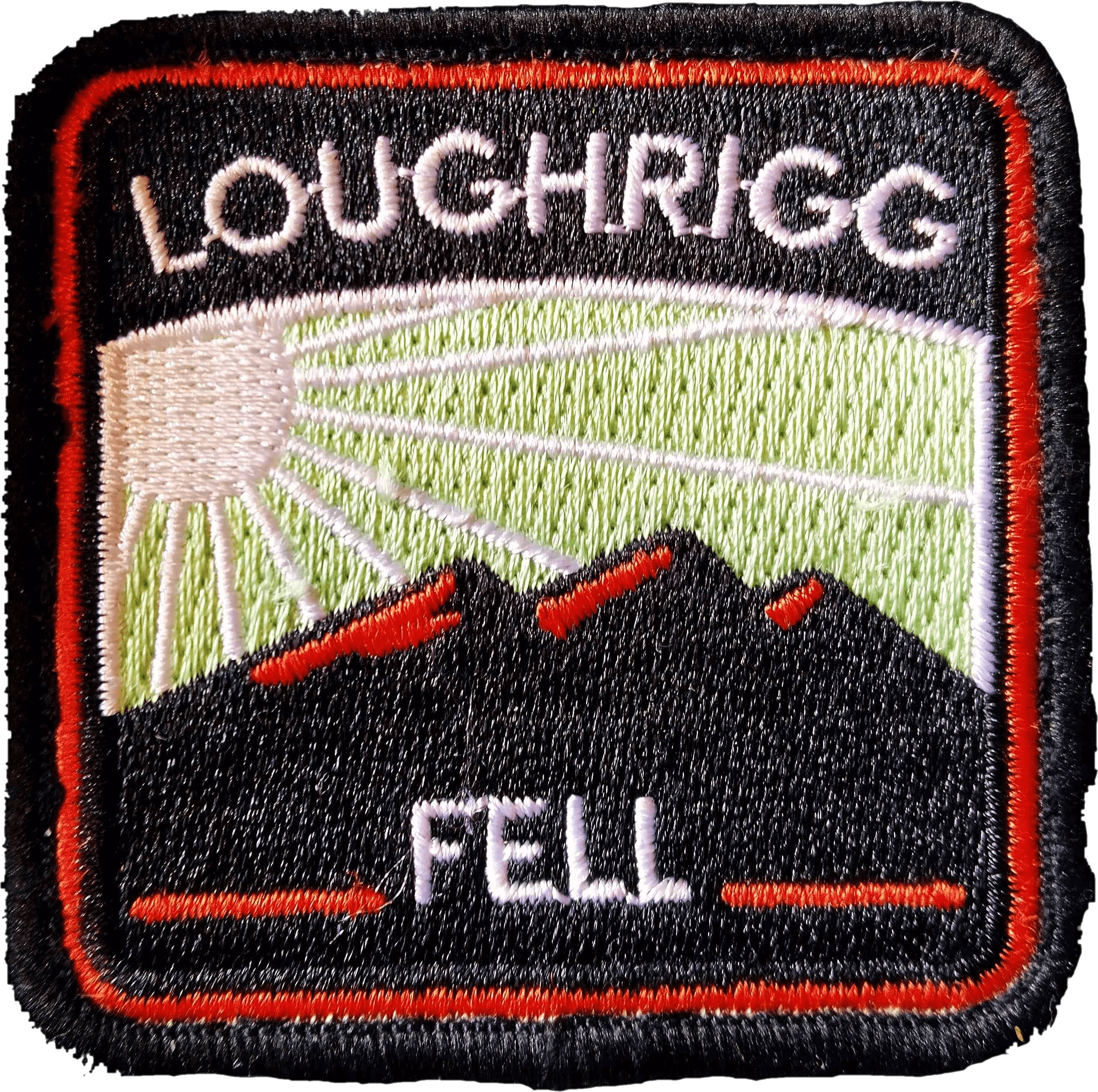 A scene of a fell labelled as 'Loughrigg Fell'