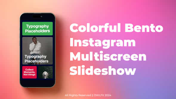 Colorful Bento Instagram Multiscreen Slideshow - VideoHive 54946190