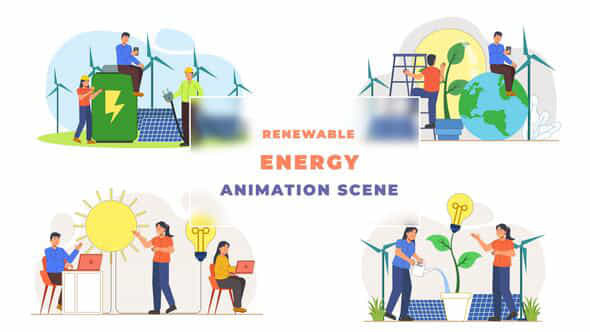 Renewable Energy Animation - VideoHive 43070031