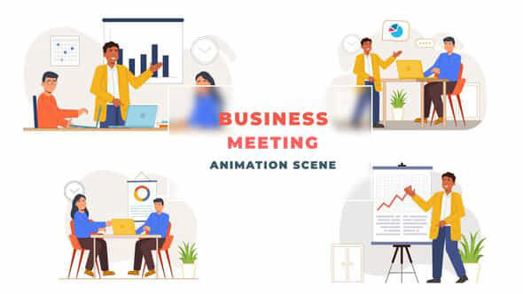 Business Meeting Animation - VideoHive 39652639