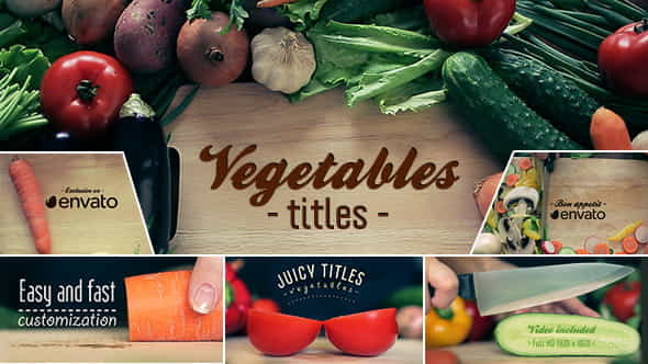 Vegetables Titles - VideoHive 7502130