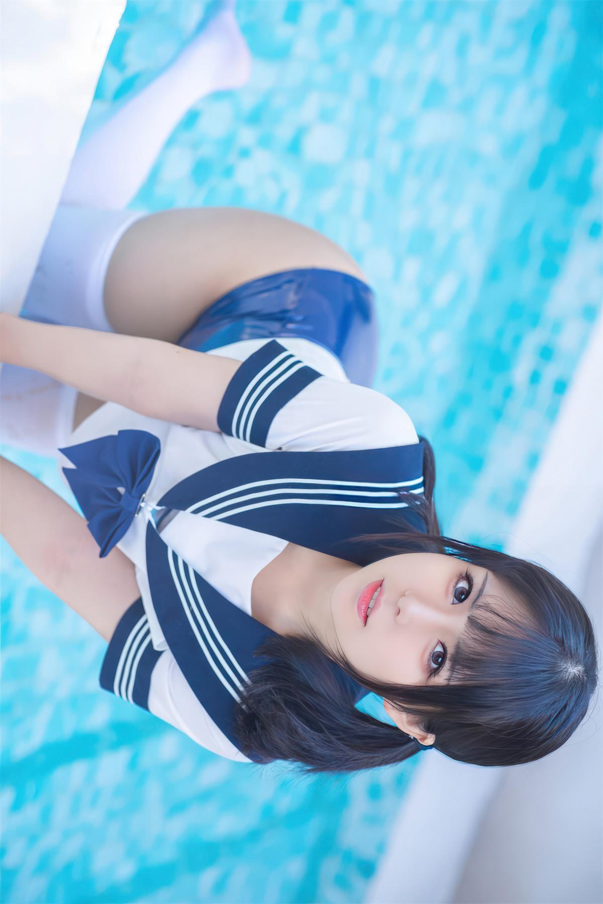 Cosplay 虎森森 JK死库水 JK Water Splash(15)