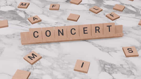 Concert Word On Scrabble - VideoHive 41800420