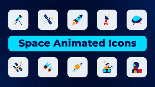 Space Animated Icons - VideoHive 50606594