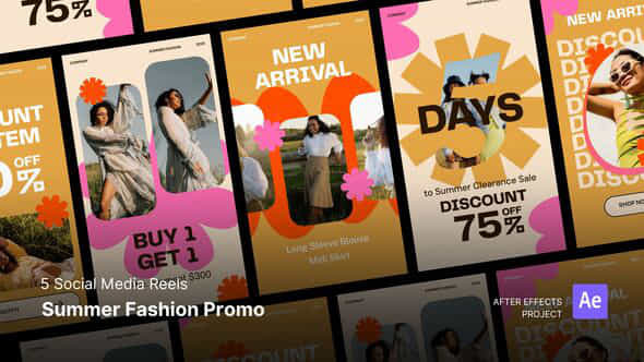 Reels Summer Fashion Promo After Effect Project Files - VideoHive 58592244