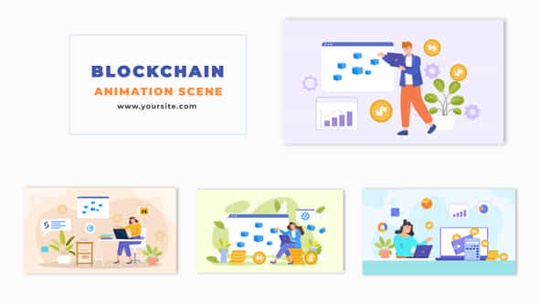 Blockchain Technology Flat - VideoHive 48570780