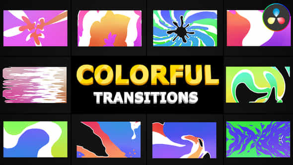 Juicy Colorful Transitions - VideoHive 44389835