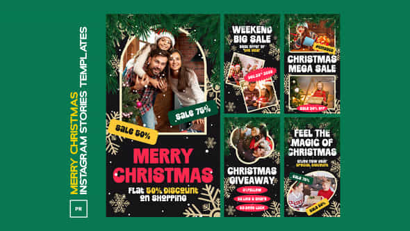 Merry Christmas Instagram Stories Mogrt - VideoHive 48049308