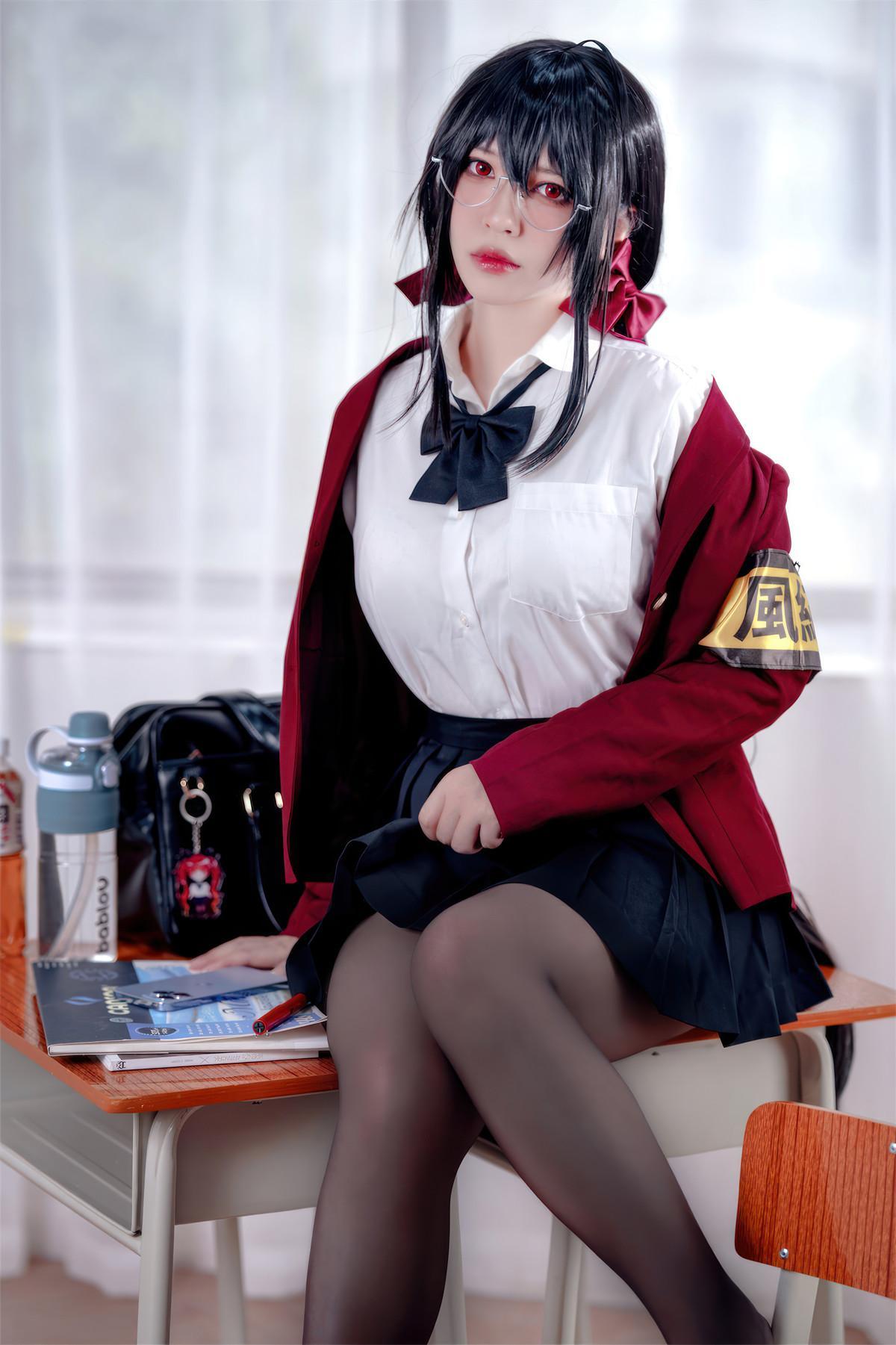 Cosplay 半半子Banbanko 大凤 风纪委员(10)