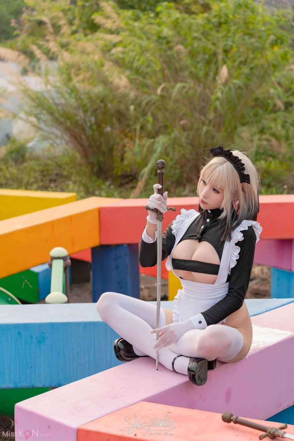 Coser@黏黏团子兔: 10月作品 战斗女仆 动感光波 (77 photos )(34)