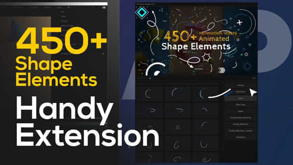 Shape Elements Pack Extension 450 Elements - VideoHive 52378781