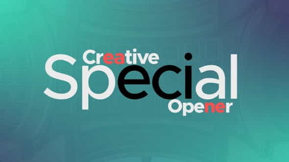 Creative Special Opener - VideoHive 29369379