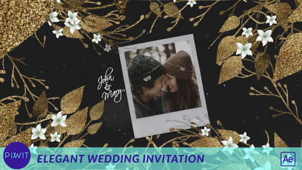 Elegant Floral Wedding Invitation - VideoHive 54031507