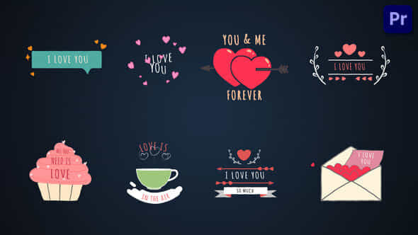 Valentines Day titles - VideoHive 36178248