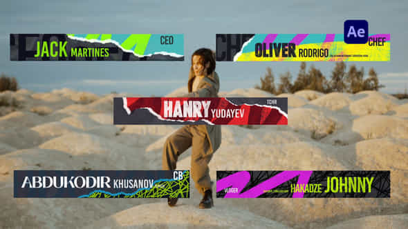 Paper Lower Thirds - VideoHive 57067799