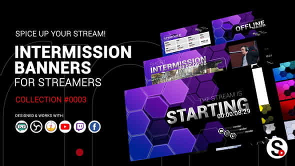 Stream Intermission Banners. Collection #free-download-0003 - VideoHive 34145094