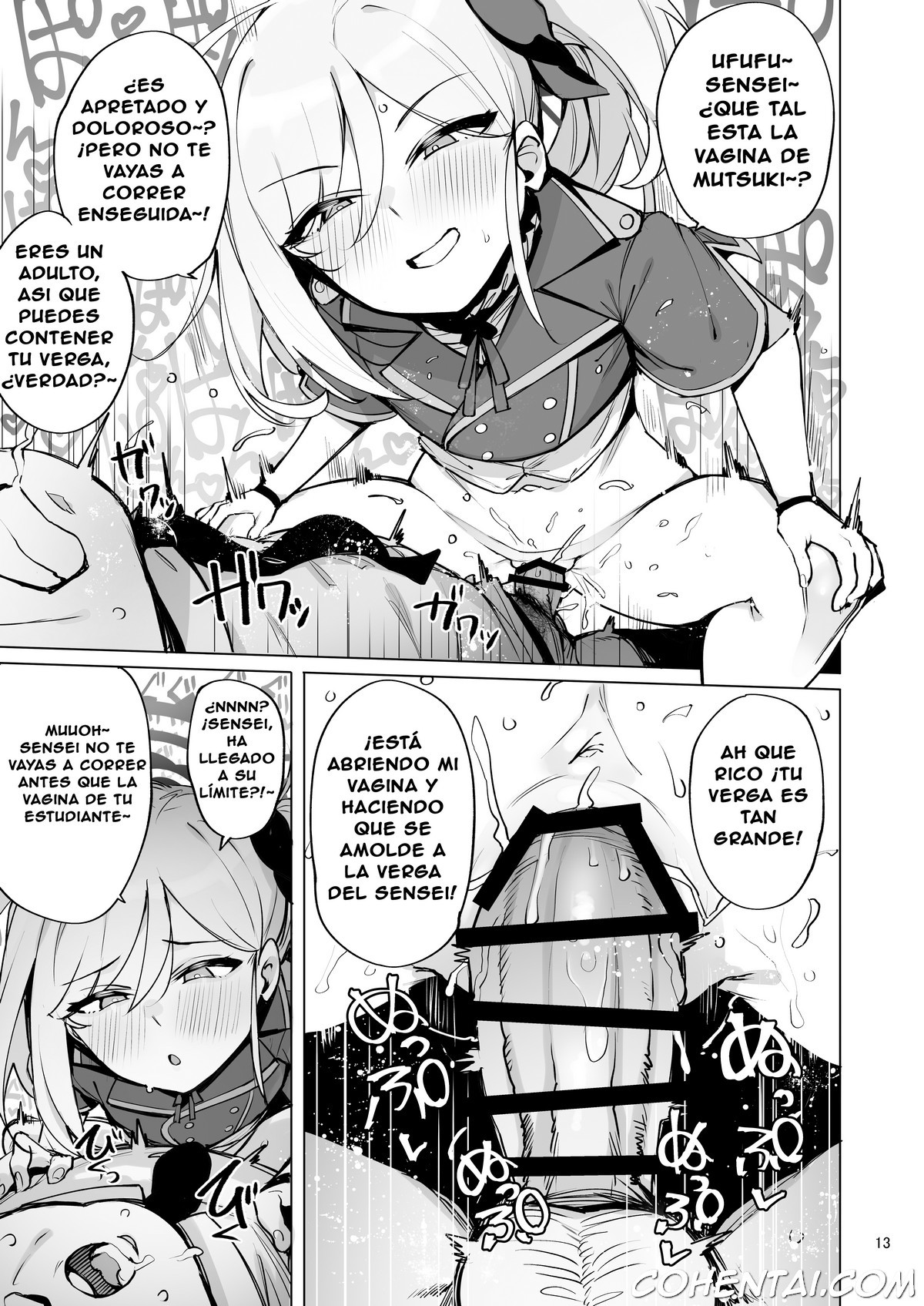 mutsuki de doutei sutetai (Blue Archive) xxx comics manga porno doujin hentai español sexo 