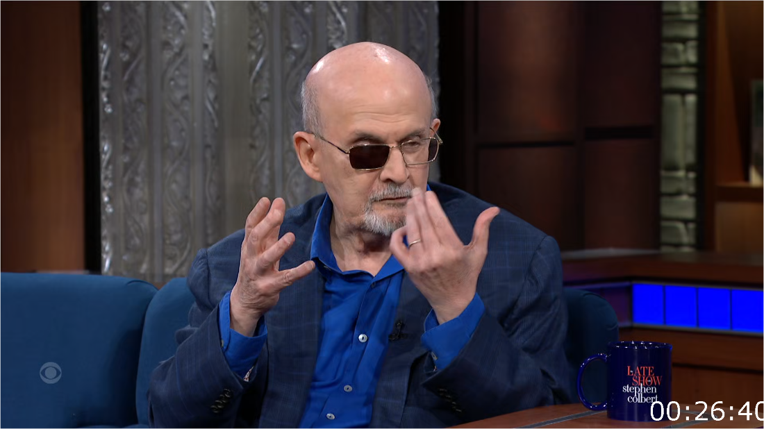 Stephen Colbert (2024-04-15) Salman Rushdie [1080p] (x265) Q5up5nqX_o
